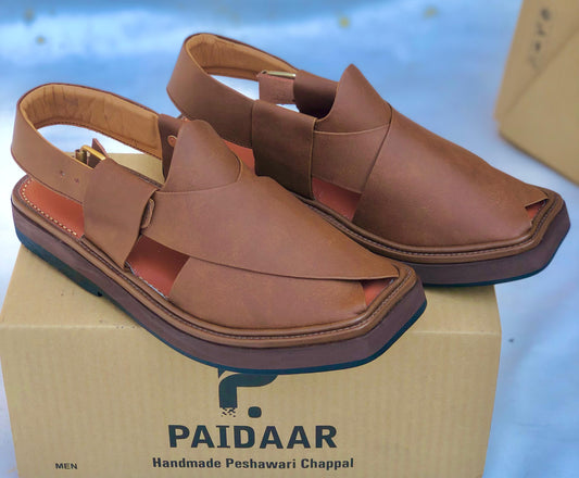 Kaptaan Double Sole Pure Leather Handmade Peshawari Chappal